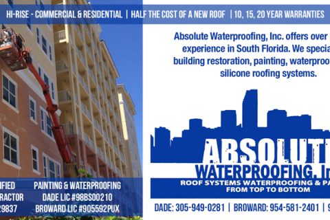 Absolute Waterproofing — 1/6 Horizontal Page ad