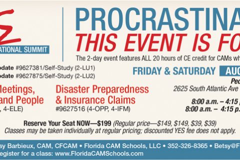 Florida CAM Schools — 1/3 Horizontal Page ad